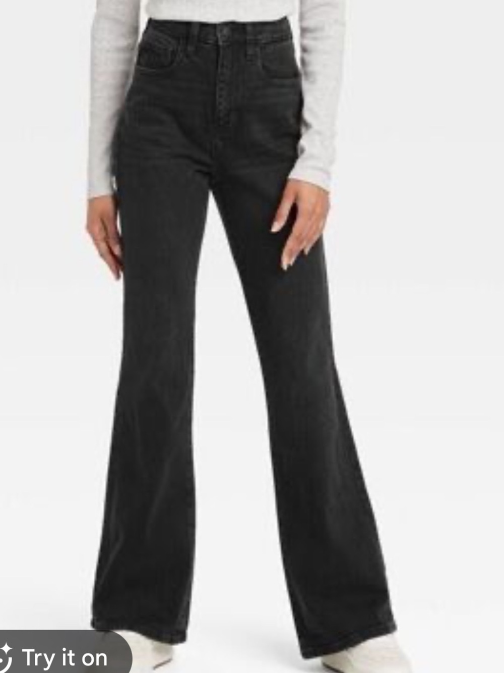 Universal Thread High-Rise Black Flare Jeans 6